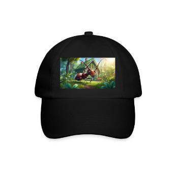 funny hooey an ant is as big as a house - Baseball Cap - black/black - Front