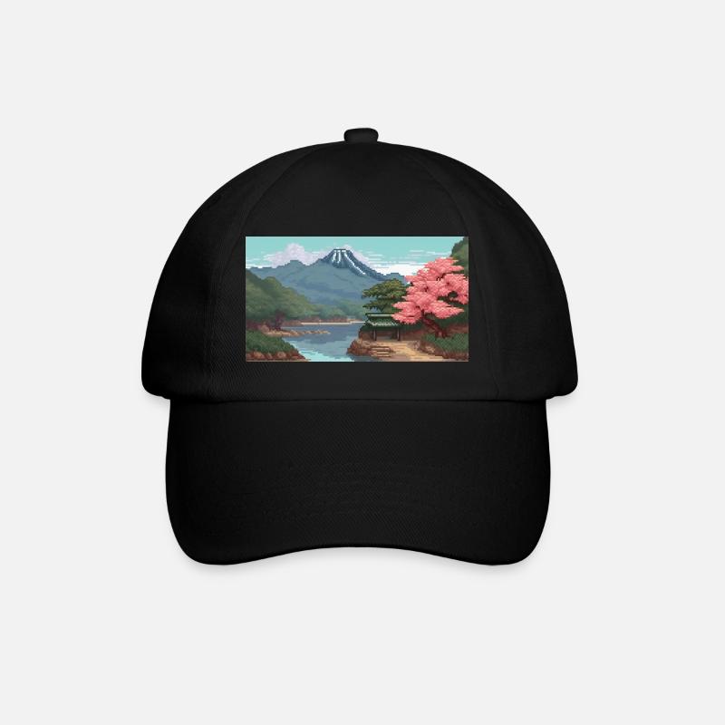 Miho No, Matsubara, Japon - Pixel Art - Casquette classique - noir/noir