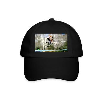 Downhill-Mountainbiken - Baseballkappe - Schwarz/Schwarz - Vorne