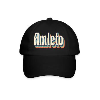 Vintage Retro Hamlet T-Shirt T-Shirt Gift Idea - Baseball Cap - black/black - Front