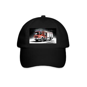 Camion de pompiers - Casquette classique - noir/noir - Devant