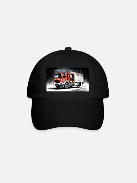 Camion de pompiers - Casquette classique - noir/noir