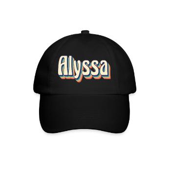 Idée cadeau t-shirt rétro t-shirt vintage Alyssa - Casquette classique - noir/noir - Devant