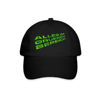 Alles im grünen Bereich (Gras-Edition) - Baseballkappe - Schwarz/Schwarz - Vorne