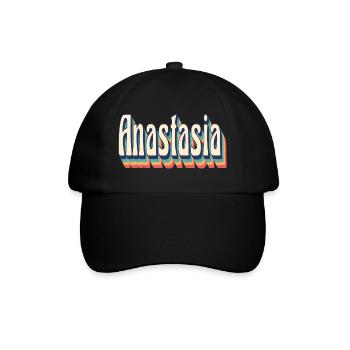 vintage rétro Anastasia t-shirt t-shirt - Casquette classique - noir/noir - Devant