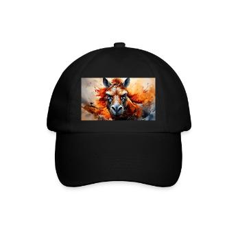 Süße mürrische griesgrämige Tiere - Pferd - Baseballkappe - Schwarz/Schwarz - Vorne