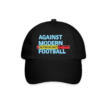 Against Modern Football No Pyro No Party - Baseball Cap - black/black - Front