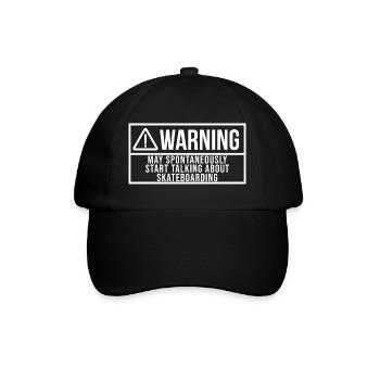 Skateboarder - Baseballkappe - Schwarz/Schwarz - Vorne