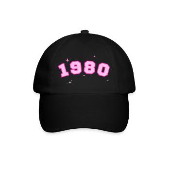 1980 rose étoile - Casquette classique - noir/noir - Devant