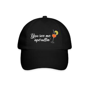 You see me aperollin’ - Baseballkappe - Schwarz/Schwarz - Vorne