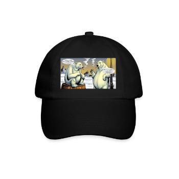 Noël Ours Polaires Pôle Nord Fumer Cigarette - Casquette classique - noir/noir - Devant