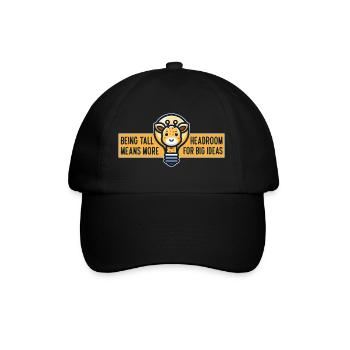 ÊTRE GRAND SIGNIFIE PLUS DE MARGE DE MANŒUVRE POUR LES GRANDES IDÉES - Casquette classique - noir/noir - Devant
