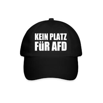kein platz für afd - Baseballkappe - Schwarz/Schwarz - Vorne