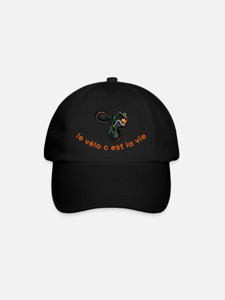 le vélo c est la vie,Cyclisme,Cycliste,Vélo - Casquette classique - noir/noir