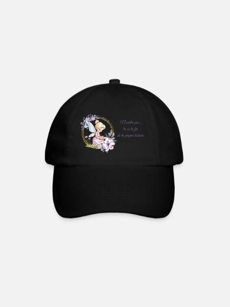 fée rêveuse écrivain - Casquette classique - noir/noir