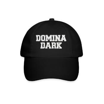 DOMINA DARK Distressed White Grunge Logo - Baseball Cap - black/black - Front