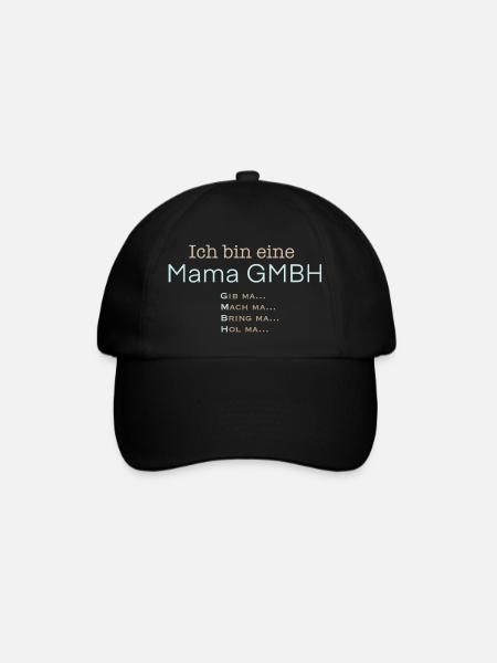Mama GmbH – Mom in the lead - Baseball Cap - black/black
