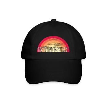 München - Vintage Logo - Sunset MUNCHEN - Baseballkappe - Schwarz/Schwarz - Vorne