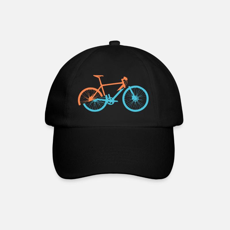 Dynamisches Fahrrad Design - Baseballkappe - Schwarz/Schwarz