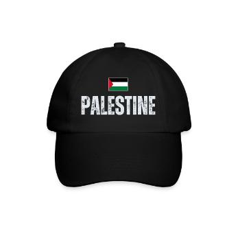 Drapeau palestinien, patriote palestinien - Casquette classique - noir/noir - Devant