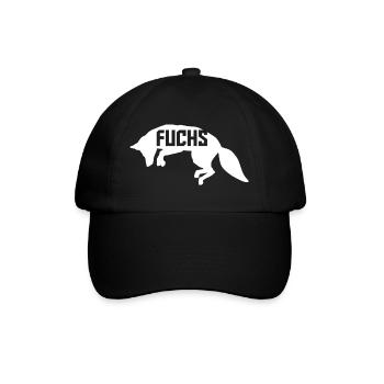 Fox in the Leap: Comic, Kawaii & Manga Style - Baseball Cap - black/black - Front