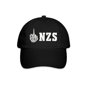 Antifa Antifaschistisches Statement FCK NZS - Baseballkappe - Schwarz/Schwarz - Vorne