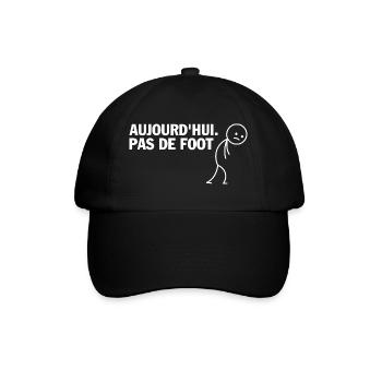 Today No Football - Baseball Cap - black/black - Front