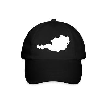 Austria Contour design on textiles - Baseball Cap - black/black - Front
