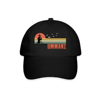Ostsee Urlaub INSEL UMMANZ Souvenier Lustig - Baseballkappe - Schwarz/Schwarz - Vorne