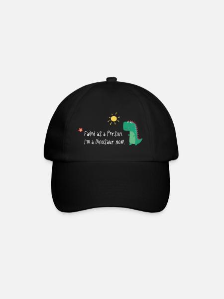 Failed as a Person – I’m a Dinosaur Now - Baseballkappe - Schwarz/Schwarz