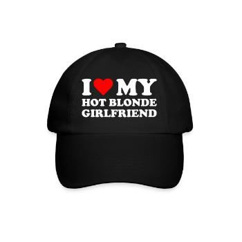 I love my blonde girlfriend - Baseball Cap - black/black - Front