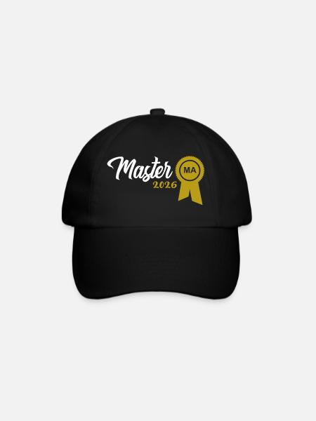 Master bestanden 2026 Promotion Sponsion - Baseballkappe - Schwarz/Schwarz
