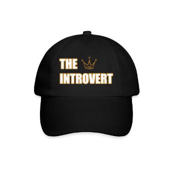 THE INTROVERT – Minimalist & Calm Statement Design - Baseball Cap - black/black - Front