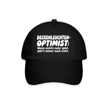 Deckenleuchten-Optimist - Baseballkappe - Schwarz/Schwarz - Vorne
