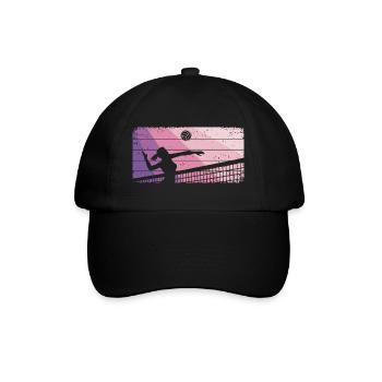 Joueuse de volley-ball de beach-volley féminin - Casquette classique - noir/noir - Devant