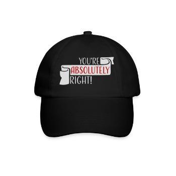 Tu as tout à fait raison, logo drôle d’IA sarcastique - Casquette classique - noir/noir - Devant