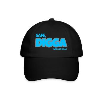 SAFE. DIGGA, WAR DOCH KLAR. - Baseballkappe - Schwarz/Schwarz - Vorne