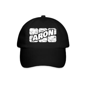 First name Aron - Baseball Cap - black/black - Front