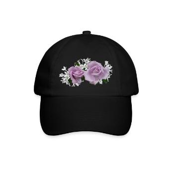 flowers lilies tulips orchids sunflower dahlia ger - Baseball Cap - black/black - Front