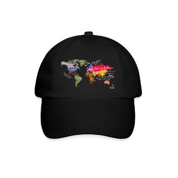 world - Baseballkappe - Schwarz/Schwarz - Vorne
