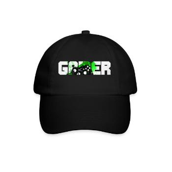 Gamer - Baseballkappe - Schwarz/Schwarz - Vorne