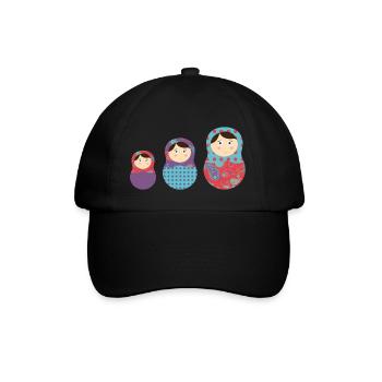 matriochkas - Baseballkappe - Schwarz/Schwarz - Vorne
