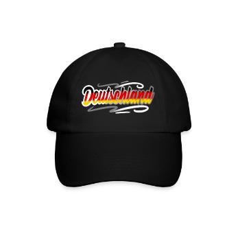 Deutschland - Baseballkappe - Schwarz/Schwarz - Vorne