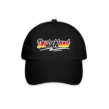 Deutschland - Baseballkappe - Schwarz/Schwarz - Vorne