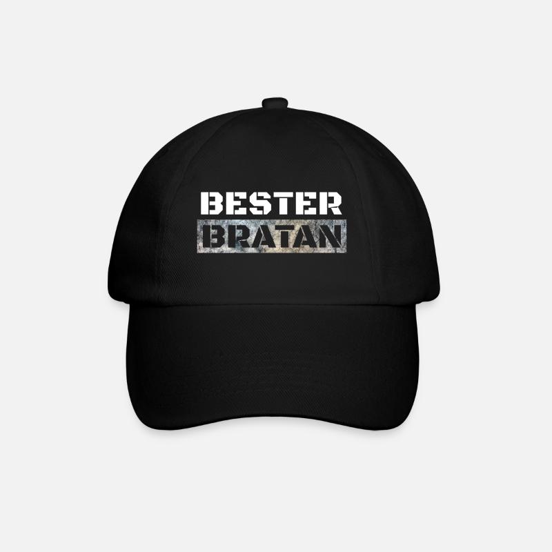 Bester Bratan Bruder Kumpel Digga - Baseballkappe - Schwarz/Schwarz