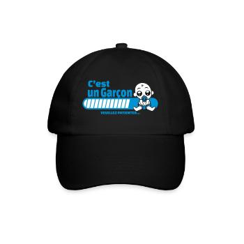 annonce grossesse - c'est un garçon - Casquette classique - noir/noir - Devant