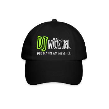 DJ Deejay Mörtel lustiger Spruch Shirt Geschenk - Baseballkappe - Schwarz/Schwarz - Vorne