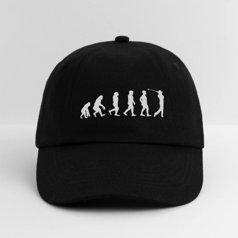 Golfer Golf Evolution Development golf clubs Baseball Cap