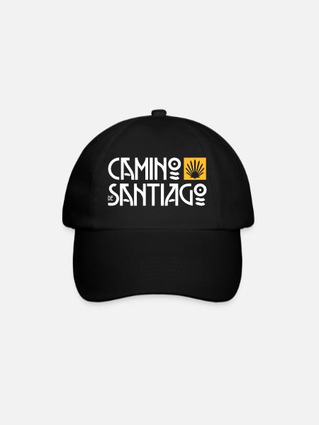 Camino de Santiago | Way of St. James | Art Deco Typo - Baseball Cap - black/black