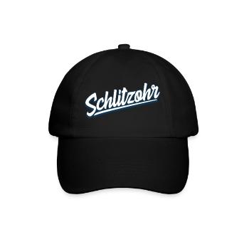 Schlitzohr - Schweizerdeutsch - Mundart - Dialekt - Baseballkappe - Schwarz/Schwarz - Vorne